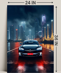 Electric Elegance In The City Poster