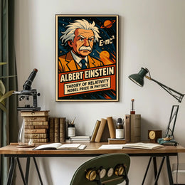 Einstein Relativity Vintage Educational Poster