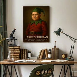 Whimsical Truman Fantasy Art Piece: Historical or Presidential Poster