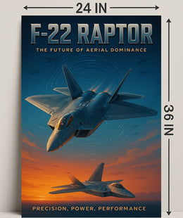 F-22 Raptor The Future of Aerial Dominance Poster PosterGoat