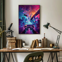 Neon Gaming Odyssey Poster