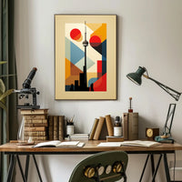 Geometric Skyline Art Poster