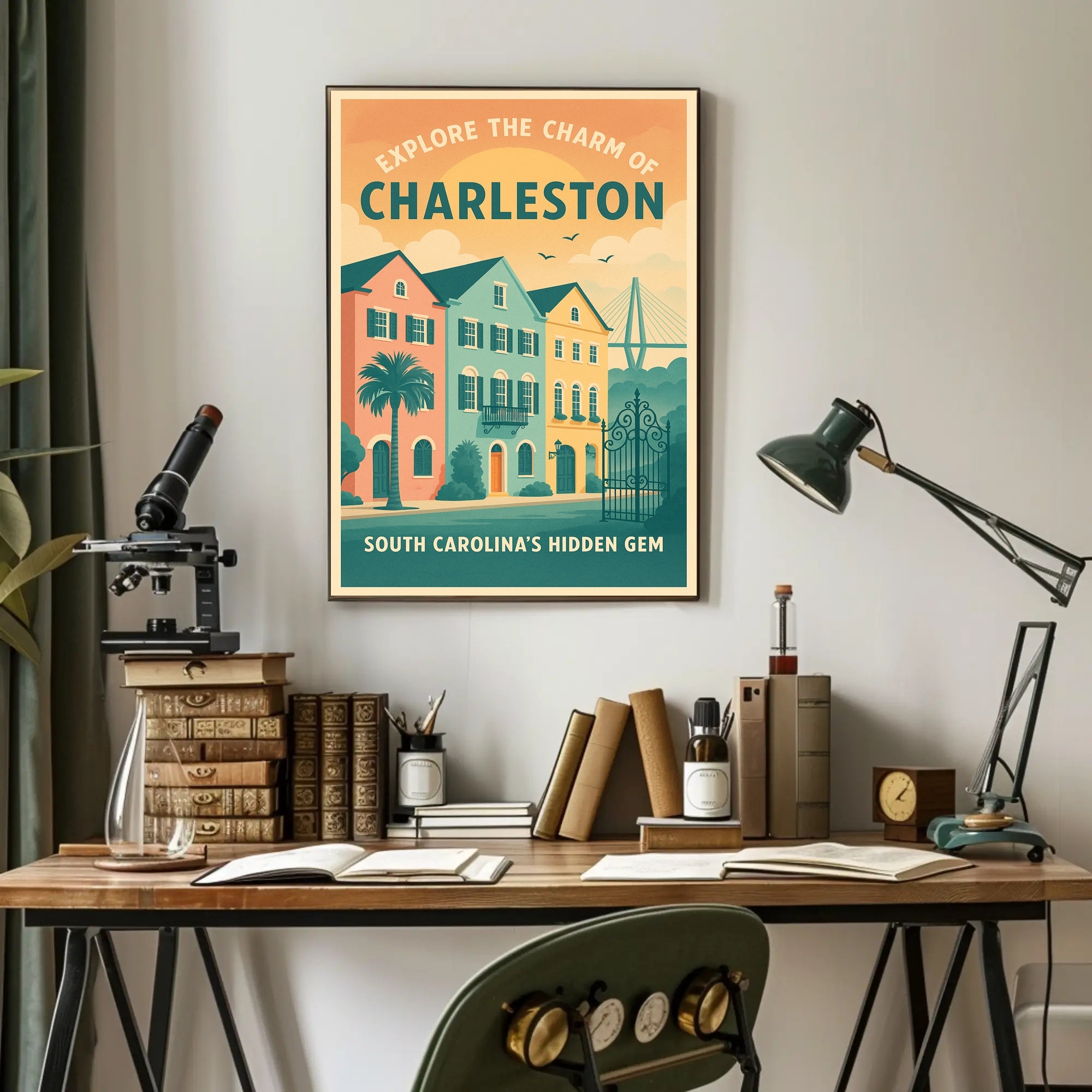 Explore The Charm Of Charleston Poster
