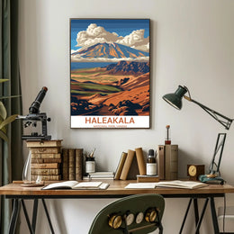 Haleakalā Scenic Travel Vintage National Park Poster