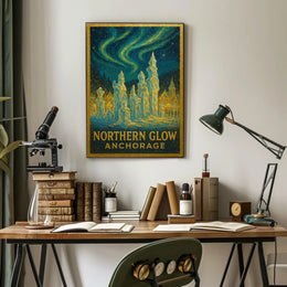 Northern Glow Anchorage Poster