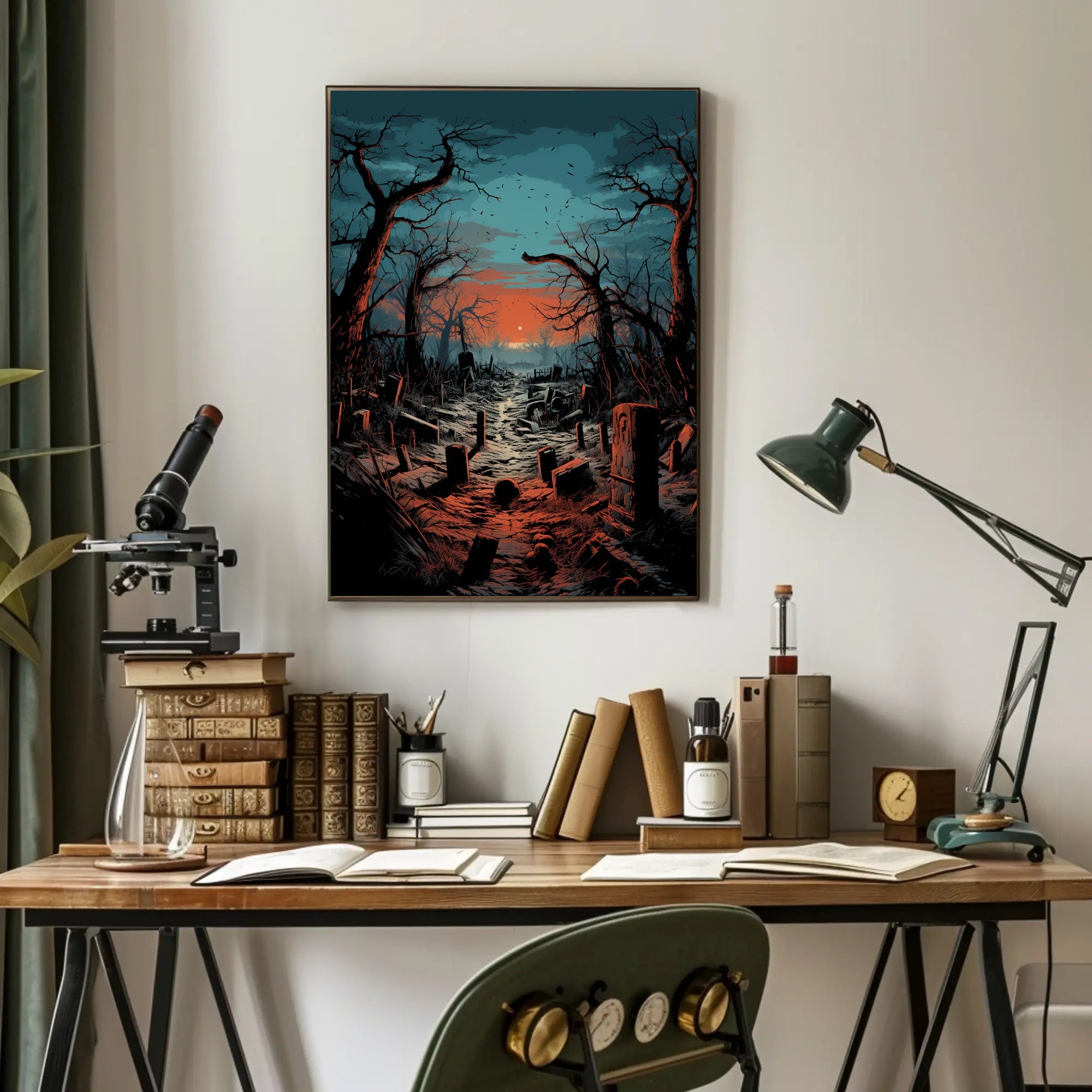Twilight Cemetery Poster