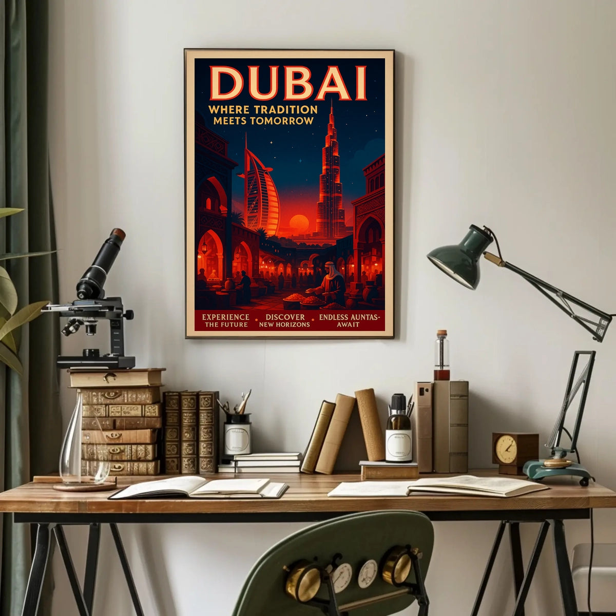 Dubai Poster Where Tradition Meets Tomorrow Home Wall Art