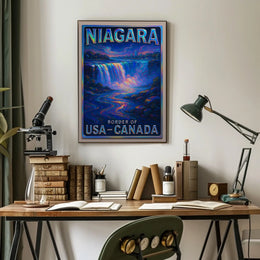 Niagara Falls Impressionistic Travel Poster