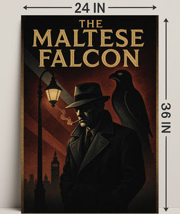 The Maltese Falcon Classic Noir Movie Pop Culture Poster