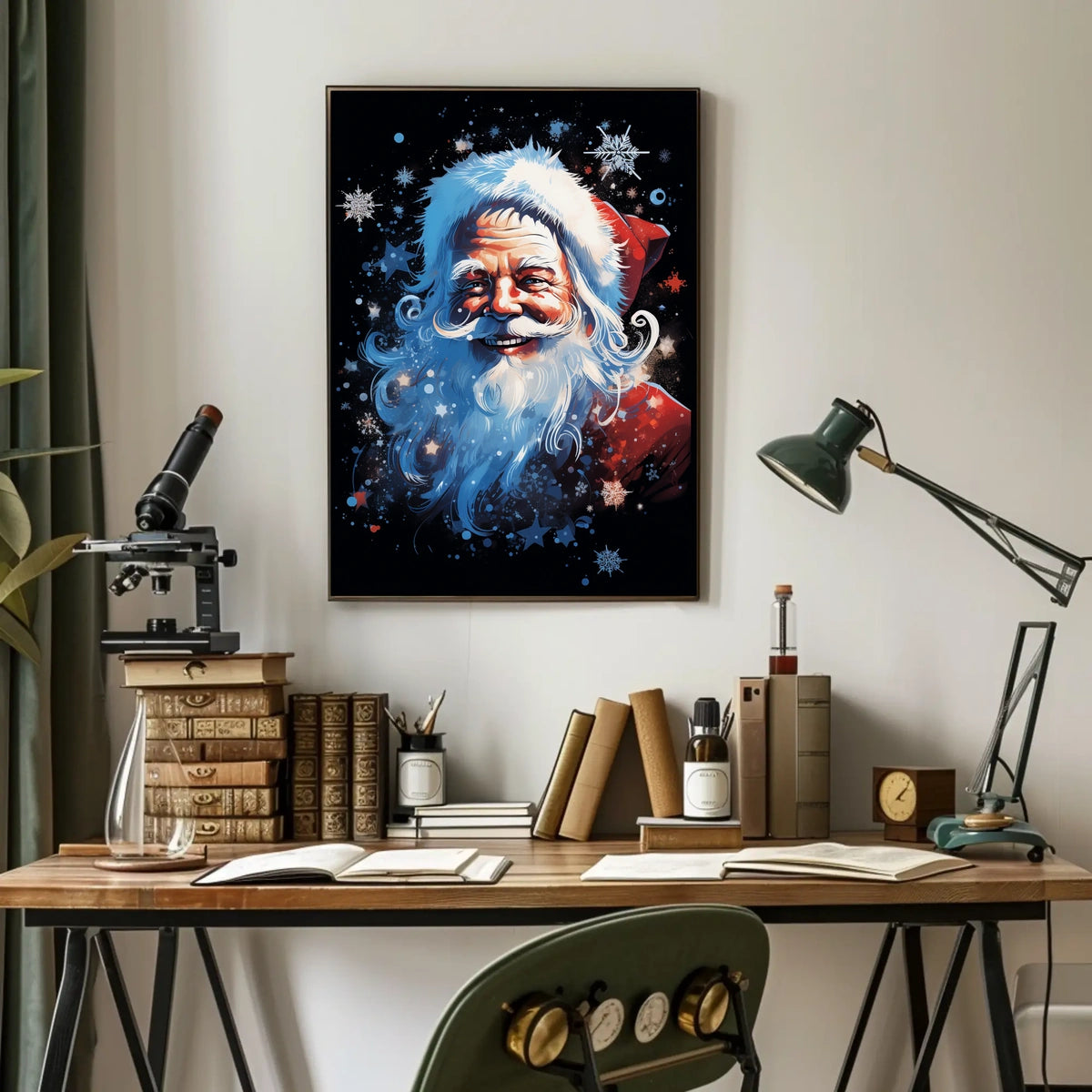 Santa Claus Festive Art Print Poster Abstract, Artistic Category