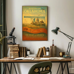 Discover Oklahoma The Heart of America Poster
