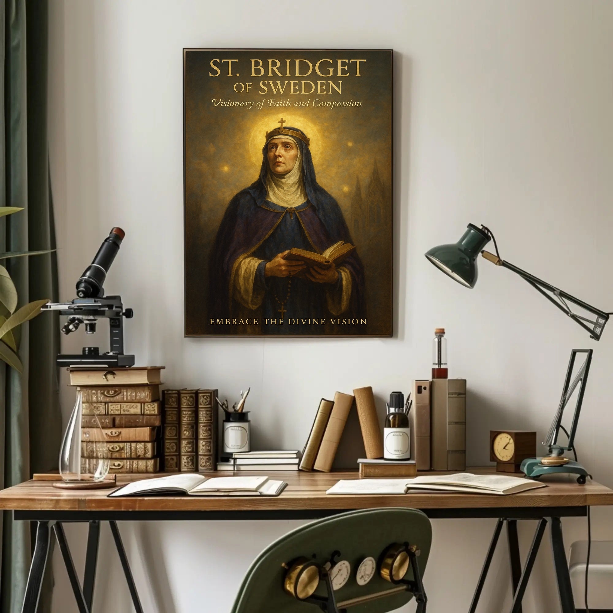 Saint Bridget Of Sweden Visionary Faith Poster