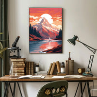 Serene Mountain Retreat Poster PosterGoat