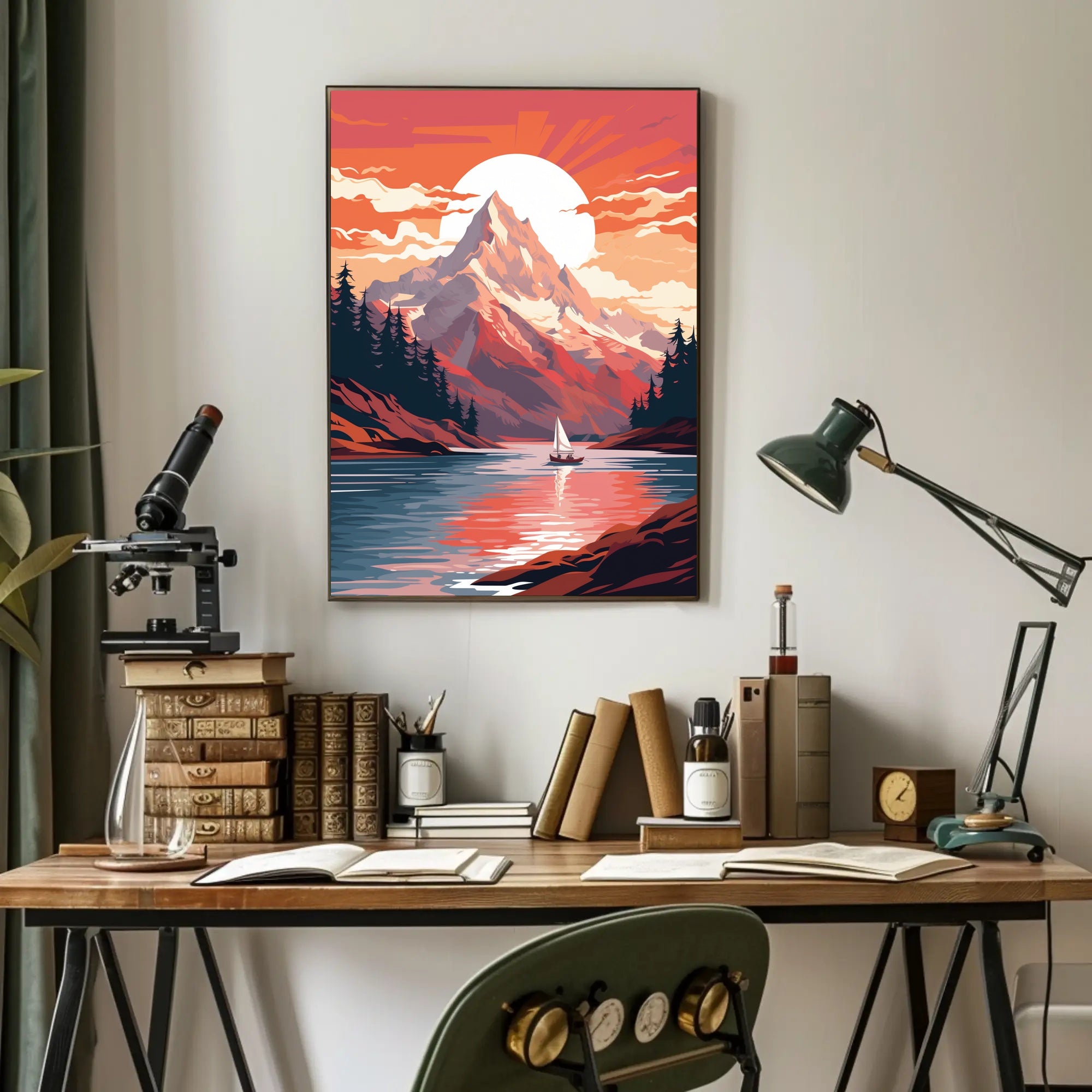 Serene Mountain Retreat Poster PosterGoat