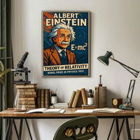 Albert Einstein Relativity Vintage Inspirational Poster