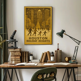 Houston Holiday Heights Poster