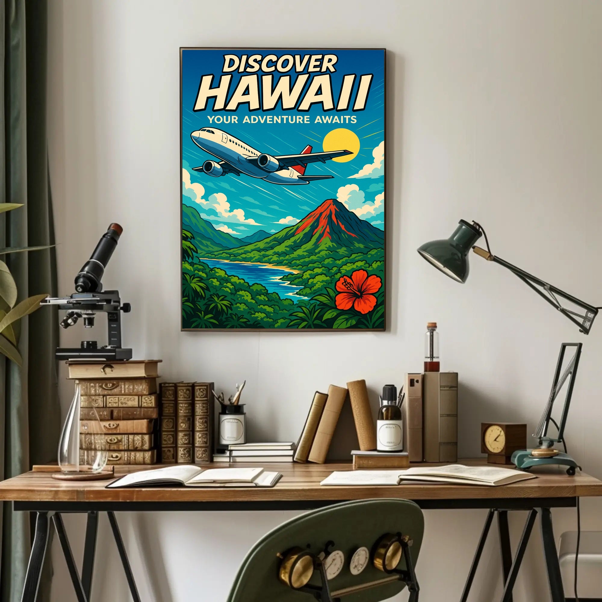 Discover Hawaii Travel Poster Art Print PosterGoat