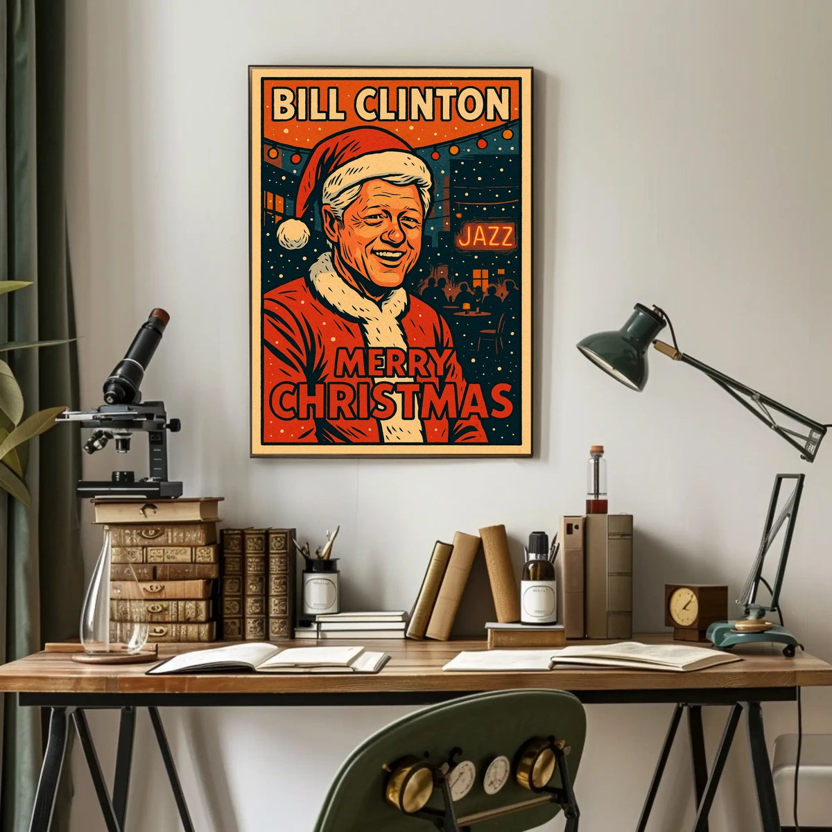 Bill Clinton Merry Christmas Poster