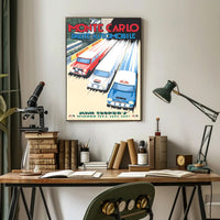 Monte Carlo Rallye Automobile Poster