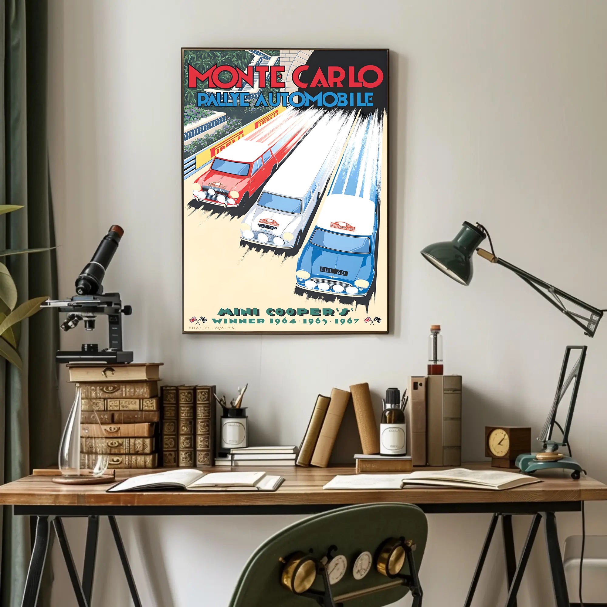 Monte Carlo Rallye Automobile Poster