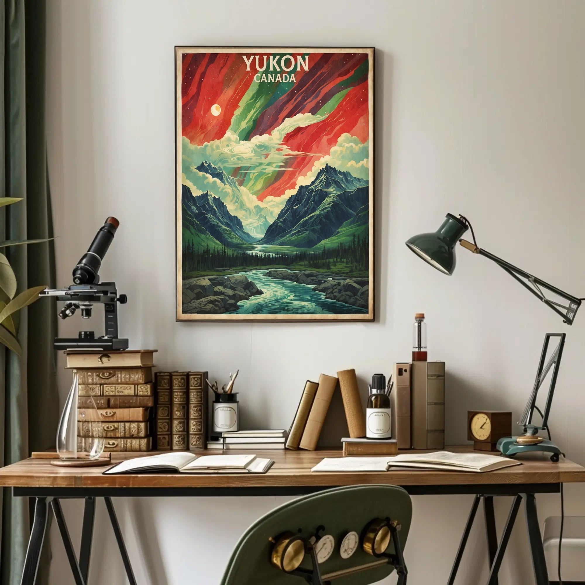 Yukon Northern Lights Adventure Travel Poster