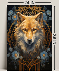 Majestic Wolf Portrait Poster PosterGoat
