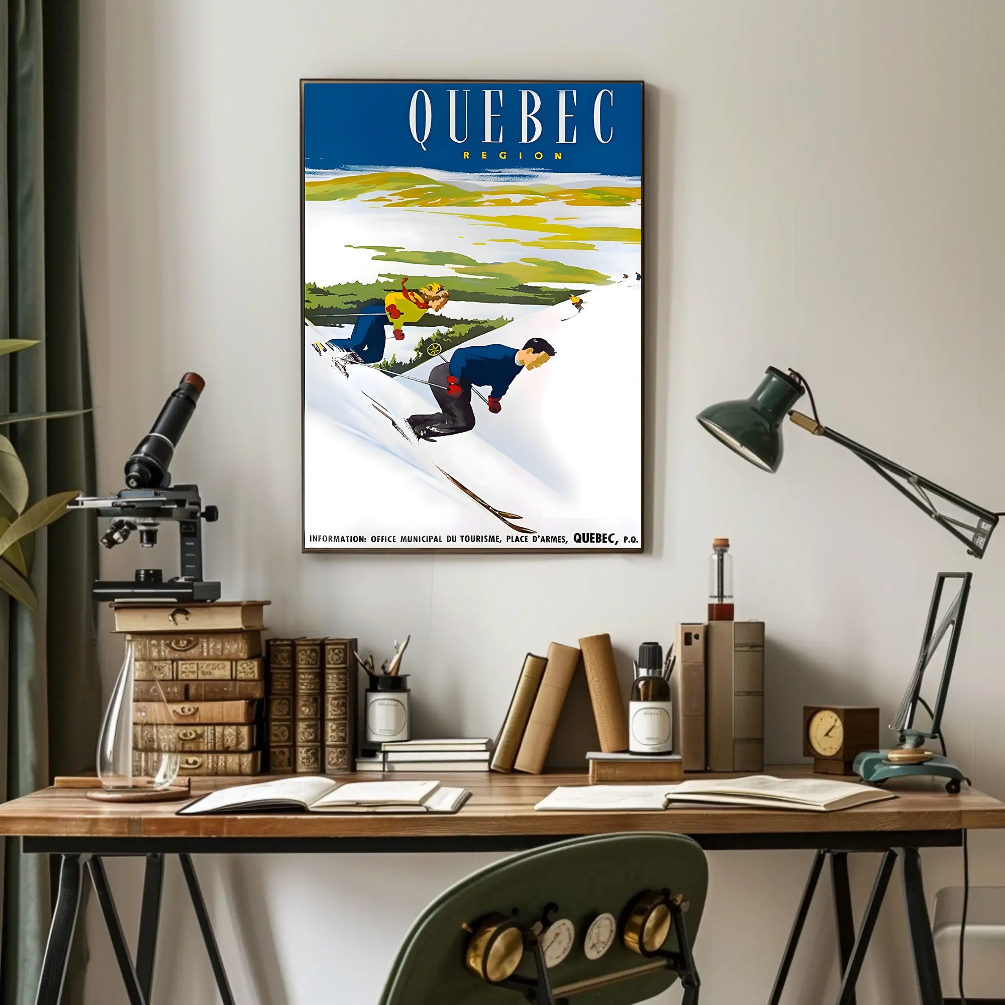 Skiing in Quebec Region Poster PosterGoat