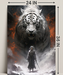 Warrior And The White Tiger Poster