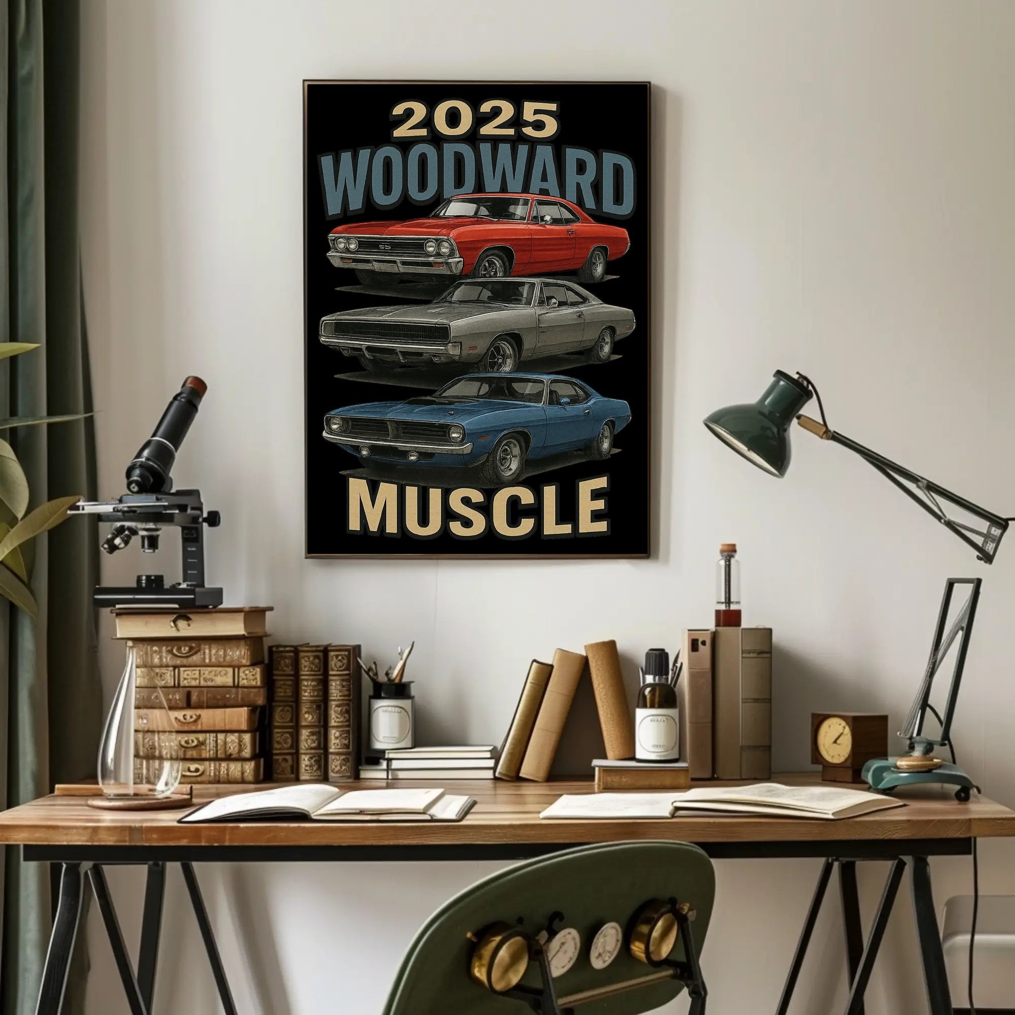 Classic Vintage Muscle Car Event Poster
