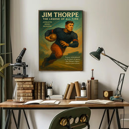 Jim Thorpe Legendary Sports Hero Poster
