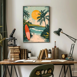 Whimsical Panda Relaxing on Watermelon Poster Art PosterGoat