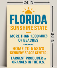 Discover Florida The Sunshine State Poster PosterGoat