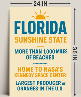 Discover Florida The Sunshine State Poster PosterGoat