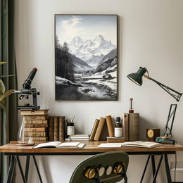Serene Mountain Landscape Poster