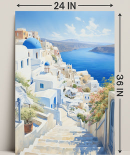 Serene Santorini Poster
