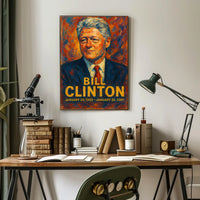 Bill Clinton Presidential Portrait Poster