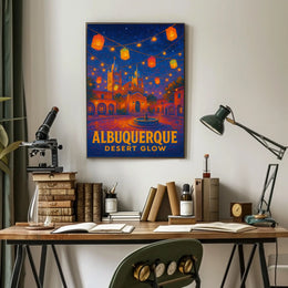 Albuquerque Desert Glow Poster