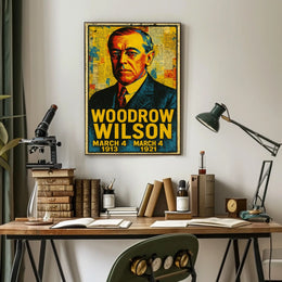 Woodrow Wilson 28th President of the United States Street Art Mashup Poster