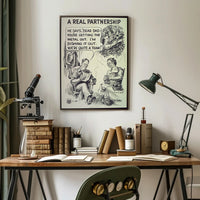 Vintage Soldier and Family WWII Propaganda Poster