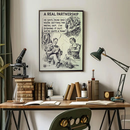 Vintage Soldier and Family WWII Propaganda Poster