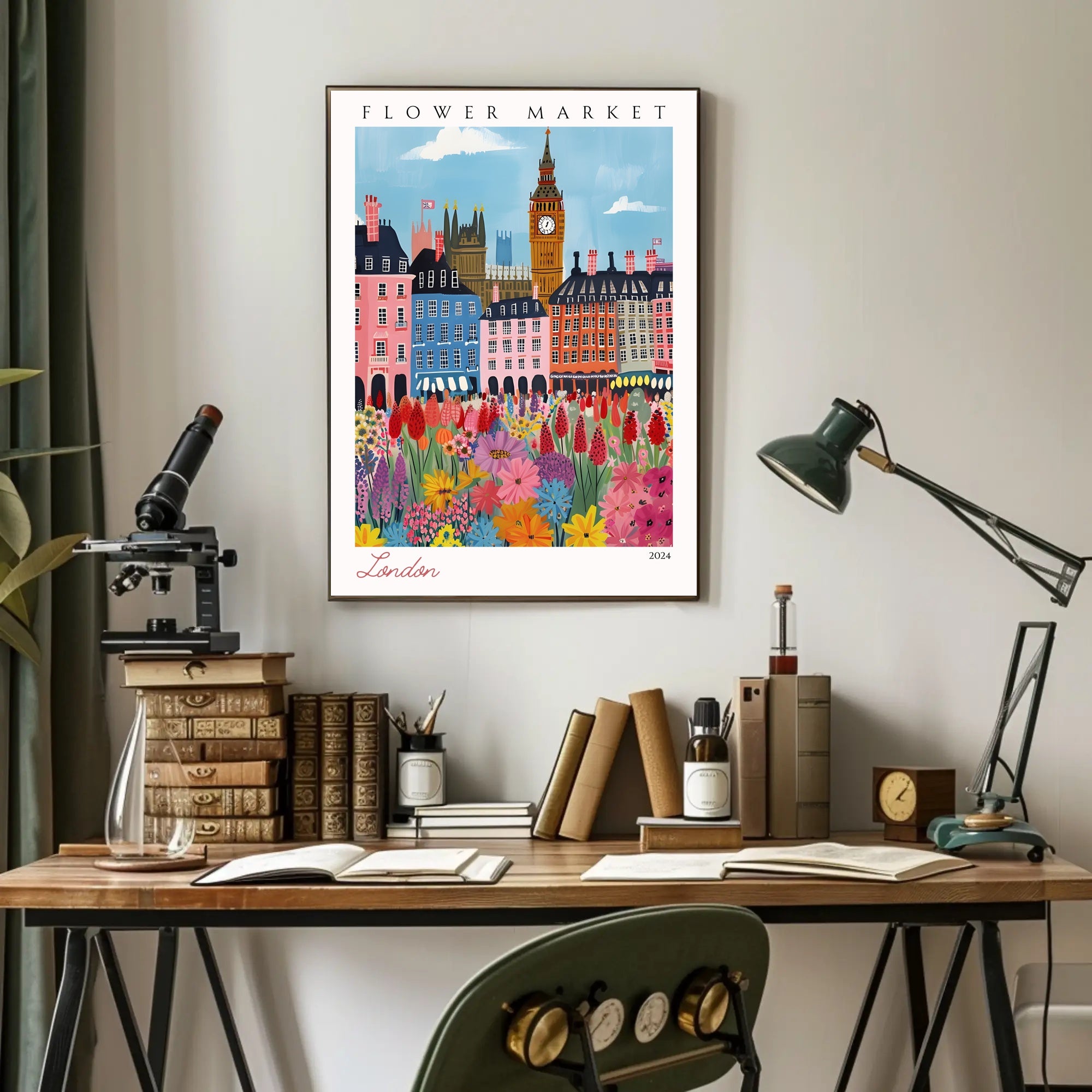 London Flower Market 2024 Poster PosterGoat