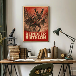 Reindeer Biathlon Extravaganza Poster
