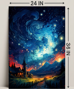 Starry Night Dreamscape Poster