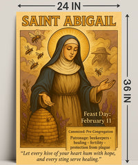 Saint Abigail's Spiritual Protection Vintage Heritage Poster