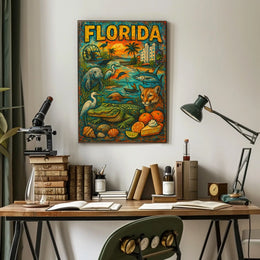 Florida Wildlife and Culture Poster