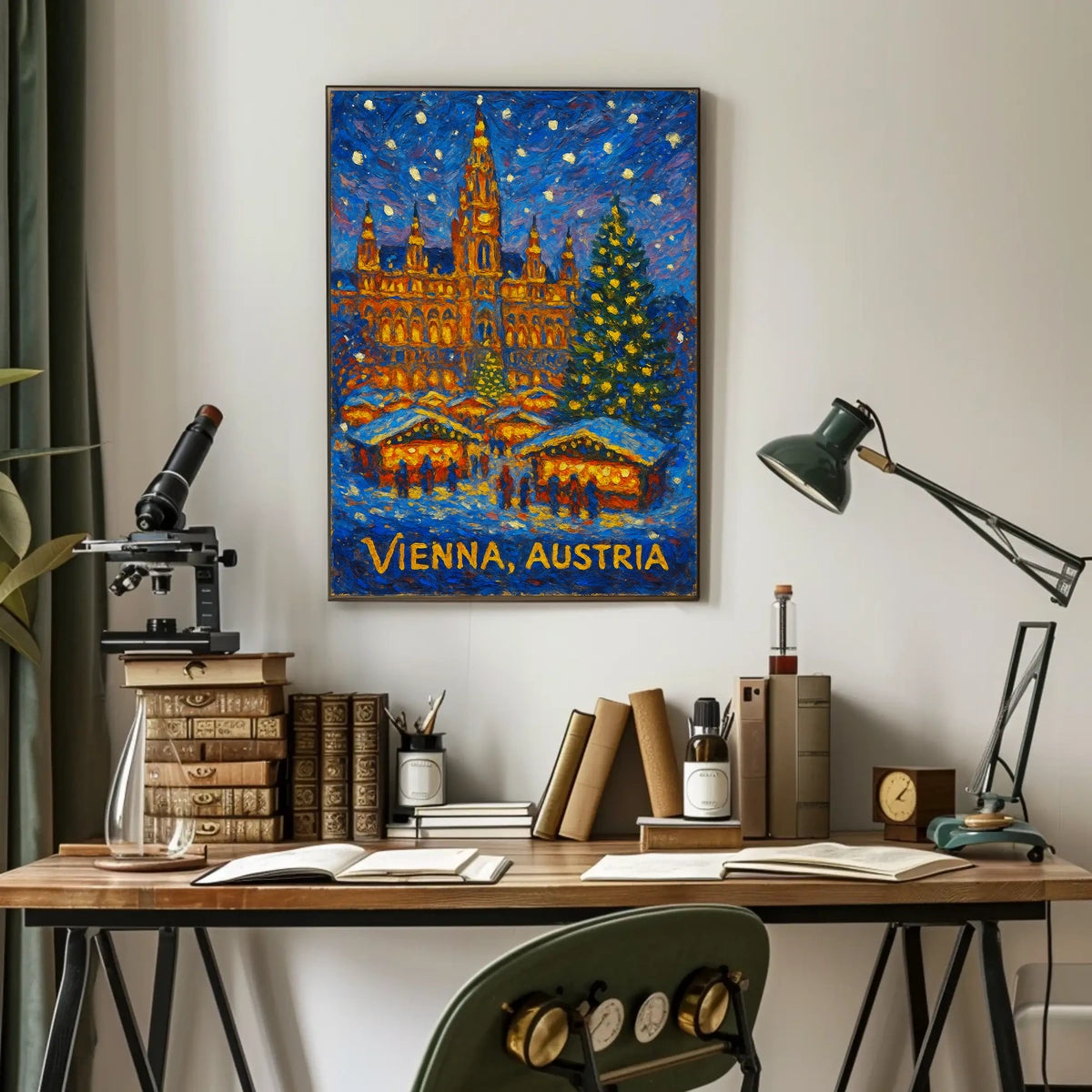 Vienna Winter Wonderland Vintage Wanderlust Poster