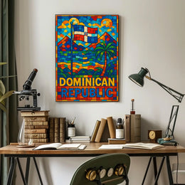 Dominican Republic Mosaic Poster