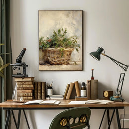 Basket Of Greenery Poster