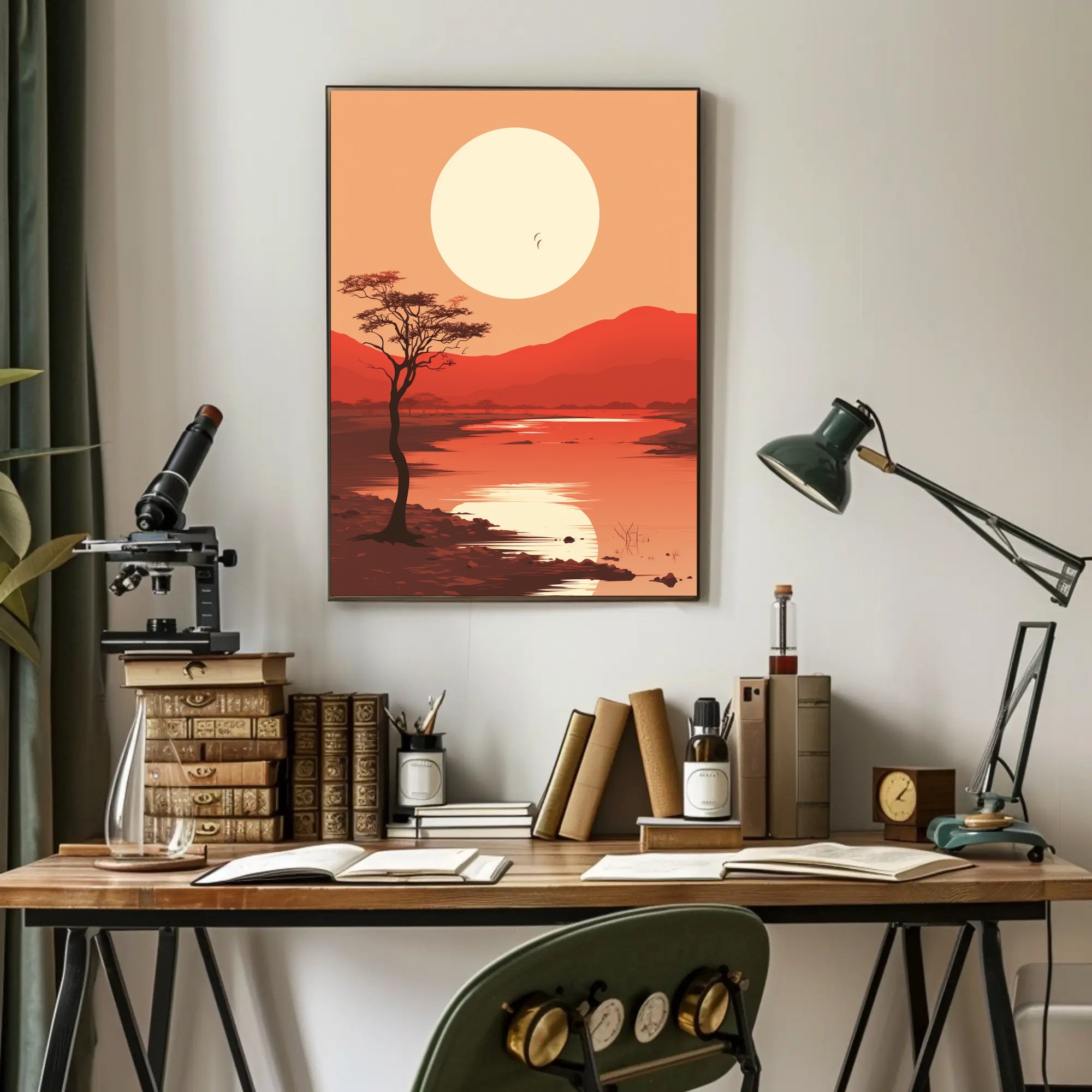 Tranquil Sunset Over The Savannah Poster