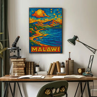 Malawi Scenic Mosaic Poster